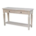 Vista Console and Sofa Table Natural - International Concepts: Durable Parawood, Modern Rectangle Design