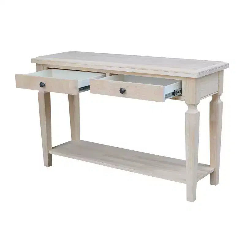 Console et Table Basse Vista Naturel - International Concepts : Parawood Durable, Design Rectangulaire Moderne