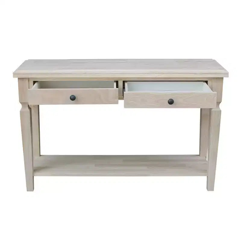 Console et Table Basse Vista Naturel - International Concepts : Parawood Durable, Design Rectangulaire Moderne