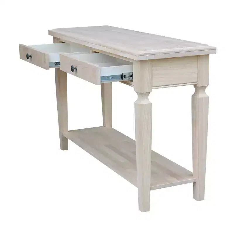 Console et Table Basse Vista Naturel - International Concepts : Parawood Durable, Design Rectangulaire Moderne