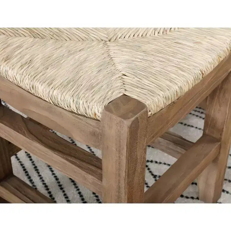 Banc de rangement 40 po Davenport avec crochets à manteaux et assise en jonc, Ambre clair - Alaterre Furniture : Organisateur d'entrée rustique industriel, cadre en bois