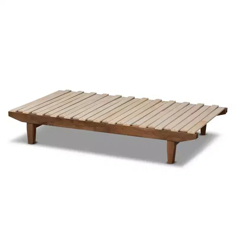 Lit extensible King Hiro Wood en Noyer – Baxton Studio : Convertit de Jumeau XL en King, aucun sommier tapissier requis