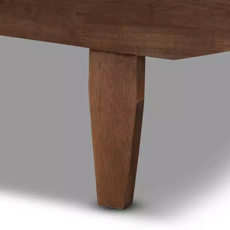 Lit extensible King Hiro Wood en Noyer – Baxton Studio : Convertit de Jumeau XL en King, aucun sommier tapissier requis