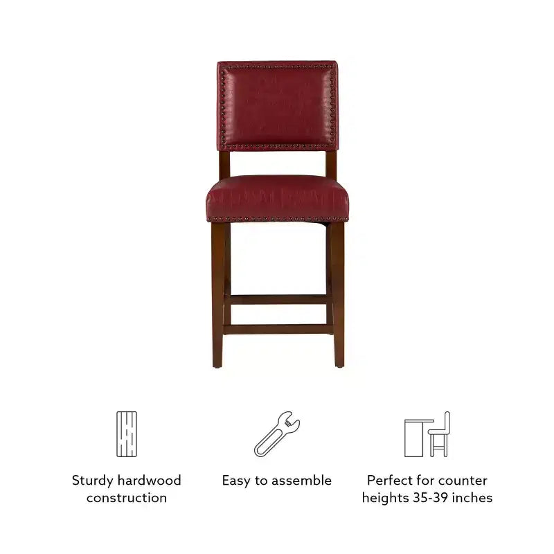 Tabouret de bar hauteur comptoir Brook de 24 po - Linon