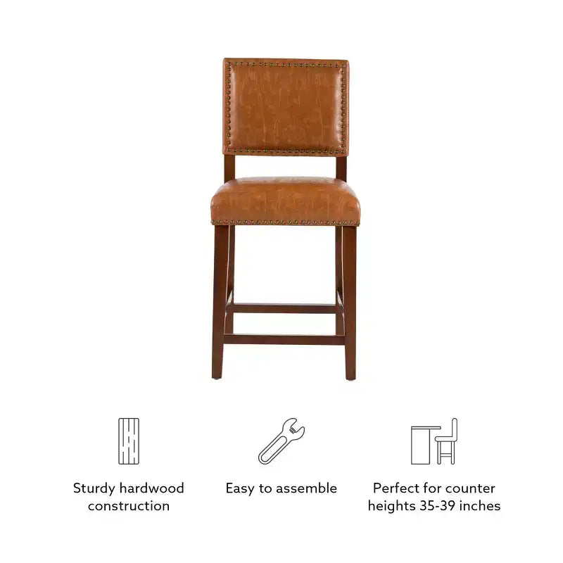 Tabouret de bar hauteur comptoir Brook de 24 po - Linon