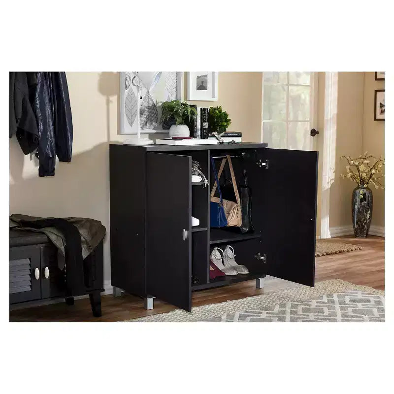 Cabinet de buffet de rangement d'entrée en bois moderne et contemporain Marcy - Baxton Studio