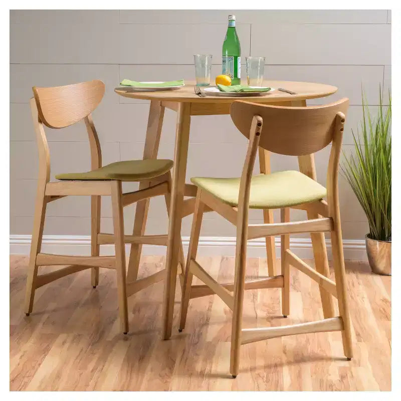 Lot de 2 tabourets de bar Gavin Natural Frame hauteur comptoir - Christopher Knight Home