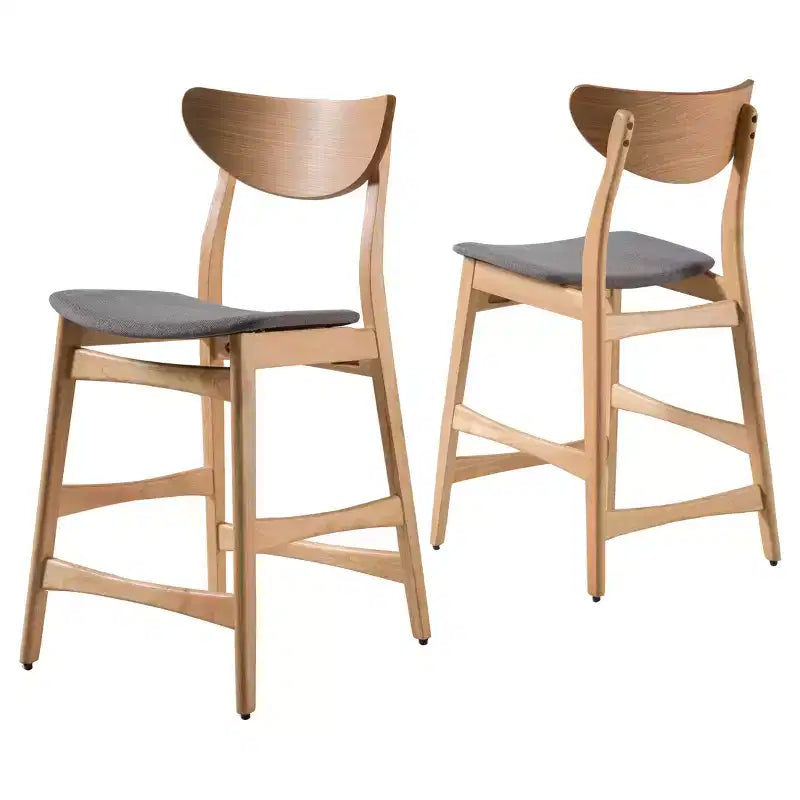 Lot de 2 tabourets de bar Gavin Natural Frame hauteur comptoir - Christopher Knight Home