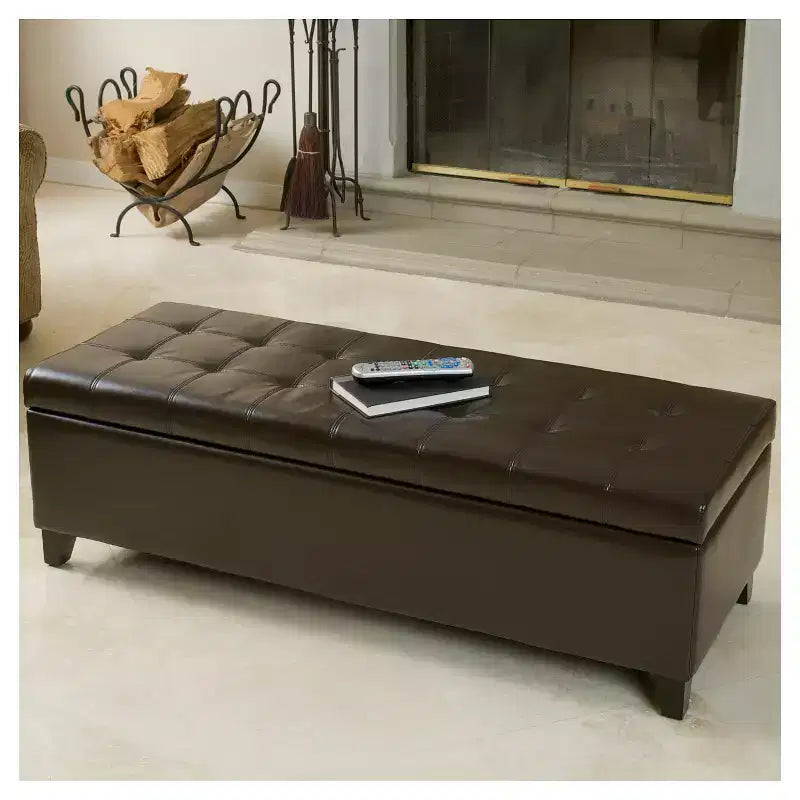 Pouf de rangement Mission - Christopher Knight Home