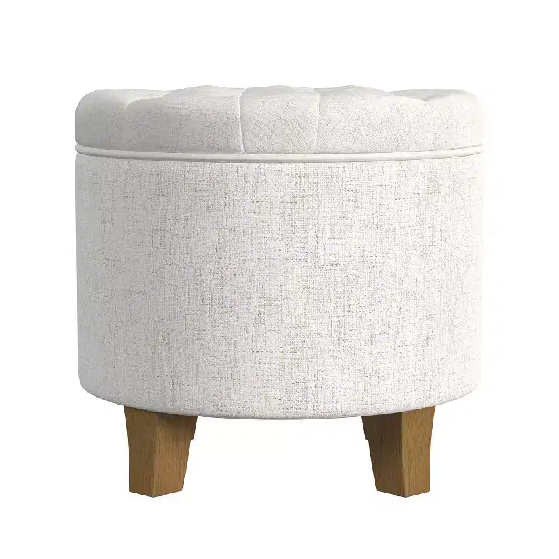 Ottoman de rangement touffeté Boho - HomePop