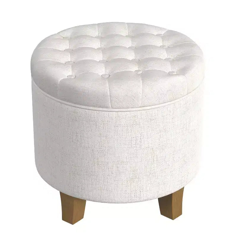 Ottoman de rangement touffeté Boho - HomePop