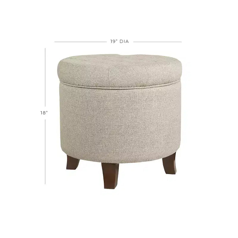 Ottoman de rangement touffeté Boho - HomePop