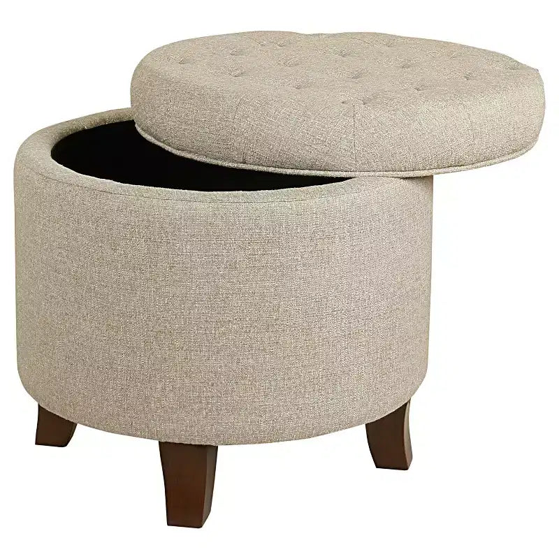 Ottoman de rangement touffeté Boho - HomePop