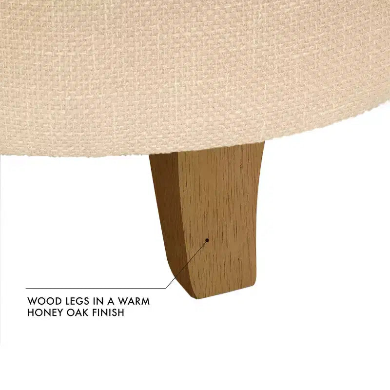 Ottoman de rangement touffeté Boho - HomePop