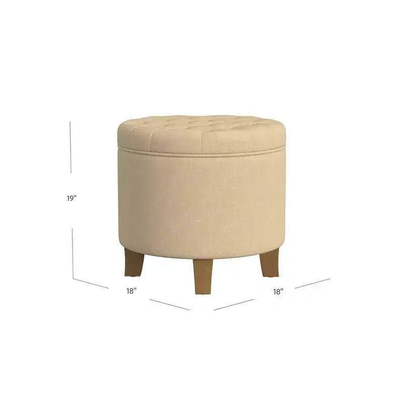 Ottoman de rangement touffeté Boho - HomePop