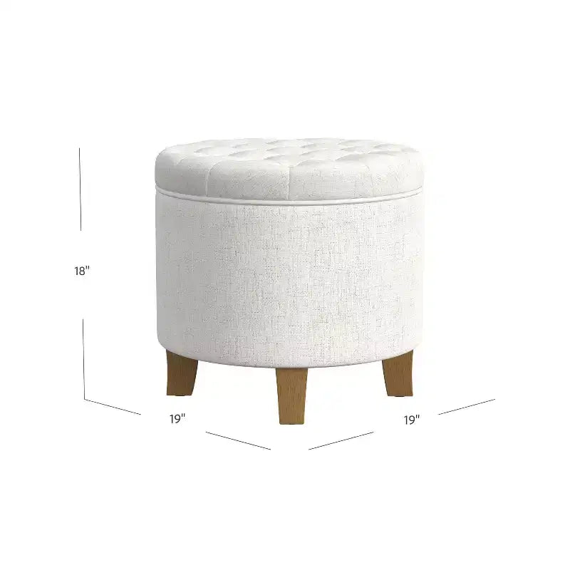 Ottoman de rangement touffeté Boho - HomePop