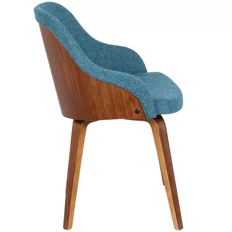 Chaise d'appoint de salle à manger moderne du milieu du siècle Bacci - Lumisource