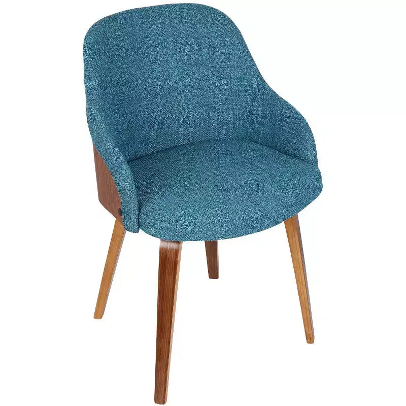 Chaise d'appoint de salle à manger moderne du milieu du siècle Bacci - Lumisource