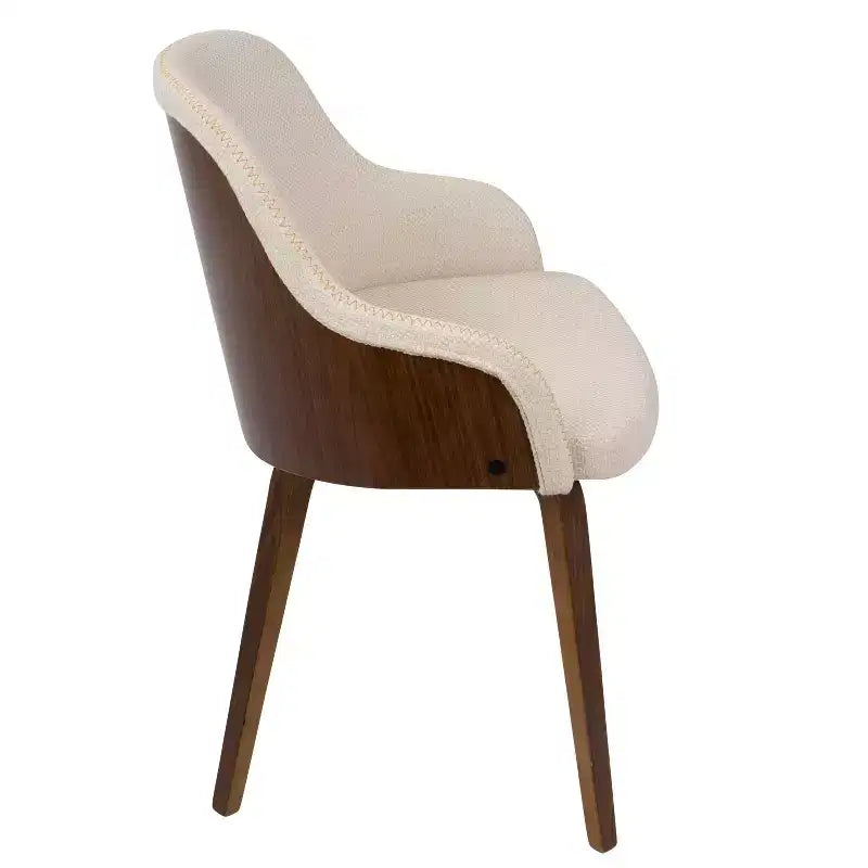 Chaise d'appoint de salle à manger moderne du milieu du siècle Bacci - Lumisource