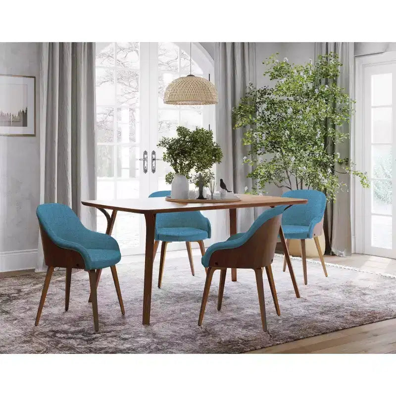Chaise d'appoint de salle à manger moderne du milieu du siècle Bacci - Lumisource