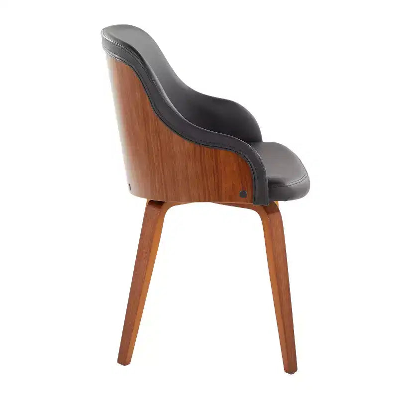Chaise d'appoint de salle à manger moderne du milieu du siècle Bacci - Lumisource