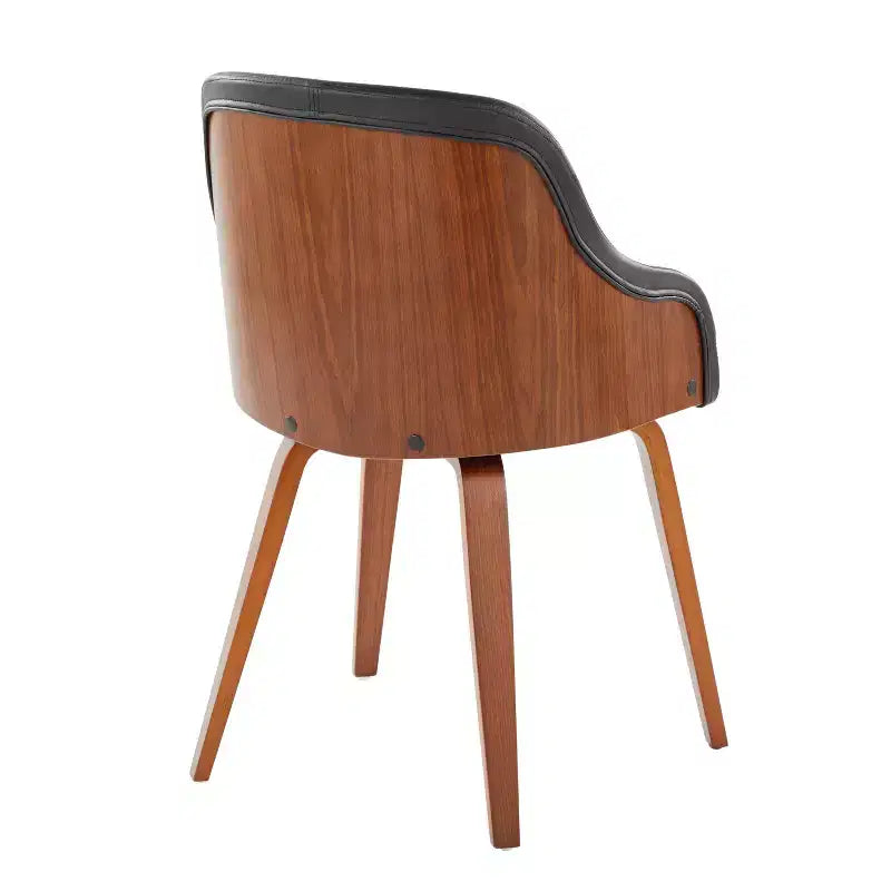 Chaise d'appoint de salle à manger moderne du milieu du siècle Bacci - Lumisource