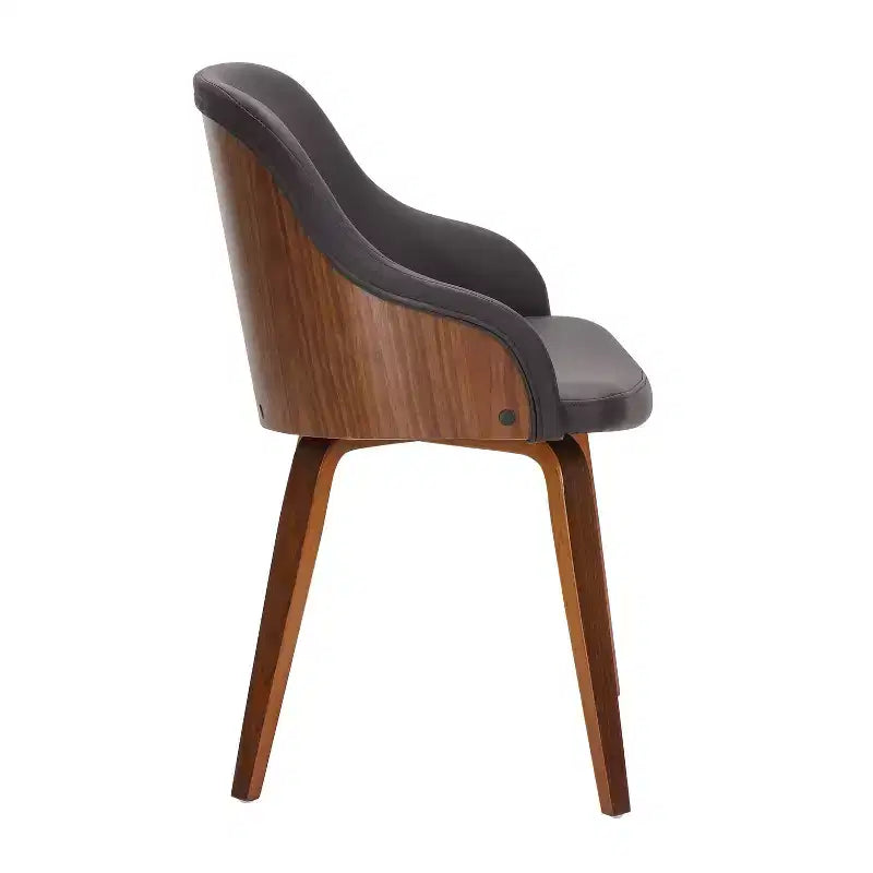 Chaise d'appoint de salle à manger moderne du milieu du siècle Bacci - Lumisource