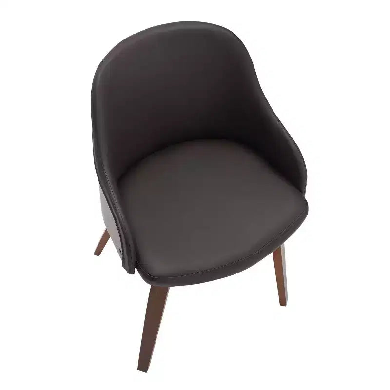 Chaise d'appoint de salle à manger moderne du milieu du siècle Bacci - Lumisource