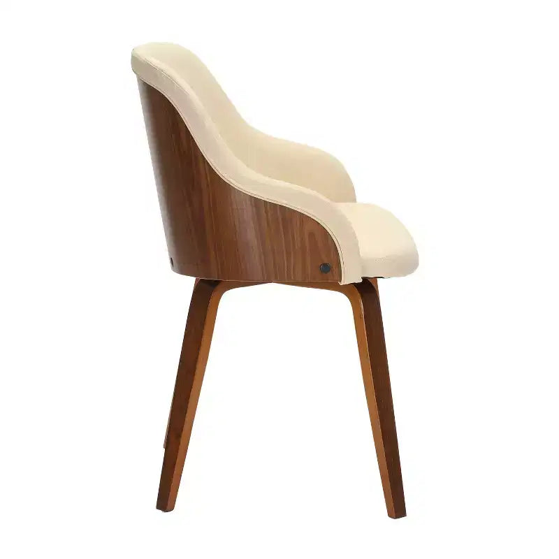 Chaise d'appoint de salle à manger moderne du milieu du siècle Bacci - Lumisource