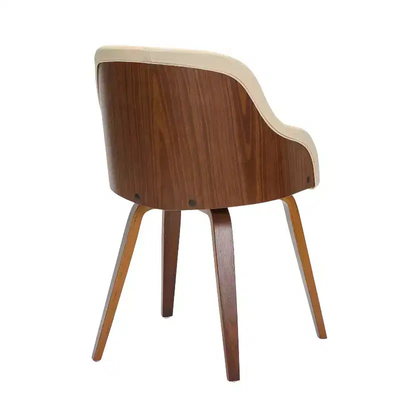 Chaise d'appoint de salle à manger moderne du milieu du siècle Bacci - Lumisource