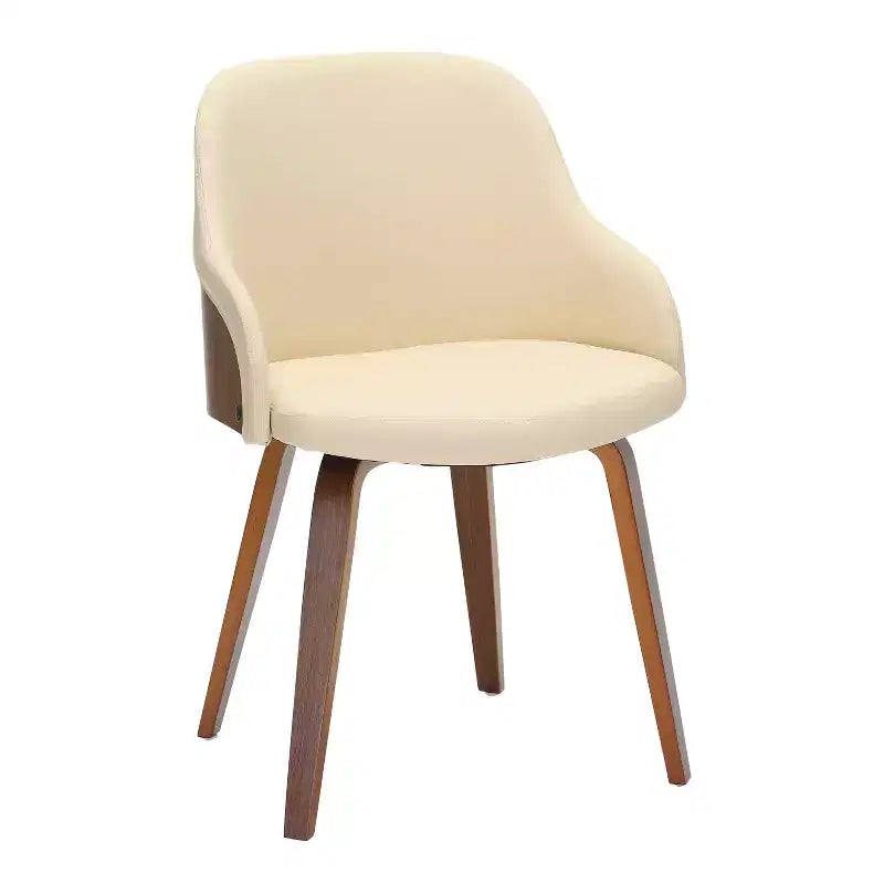 Chaise d'appoint de salle à manger moderne du milieu du siècle Bacci - Lumisource