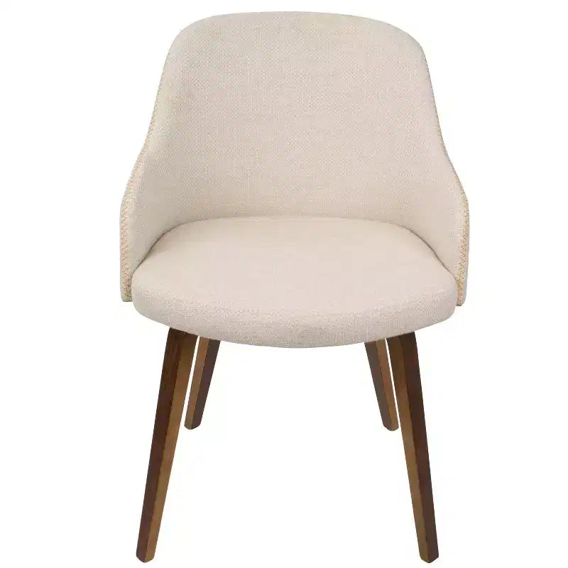 Chaise d'appoint de salle à manger moderne du milieu du siècle Bacci - Lumisource