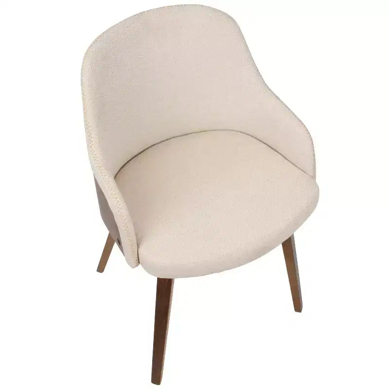 Chaise d'appoint de salle à manger moderne du milieu du siècle Bacci - Lumisource