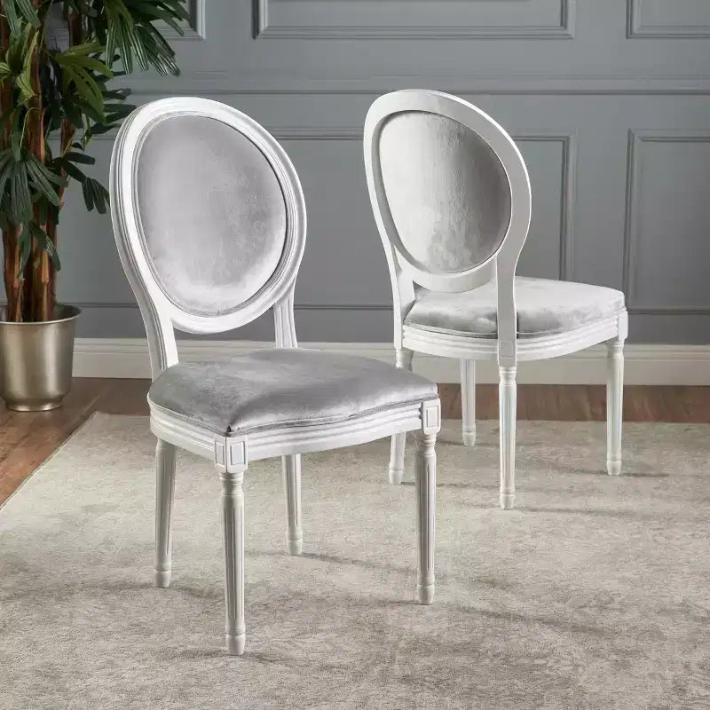 Lot de 2 chaises de salle à manger Camille en velours - Christopher Knight Home