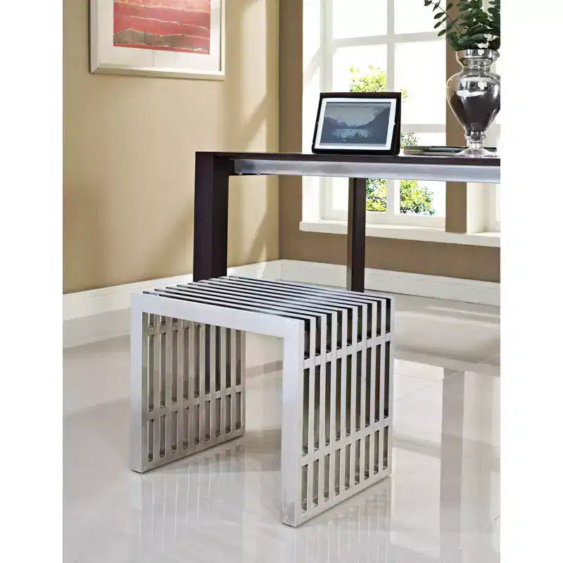 Banc en acier inoxydable Gridiron - Modway