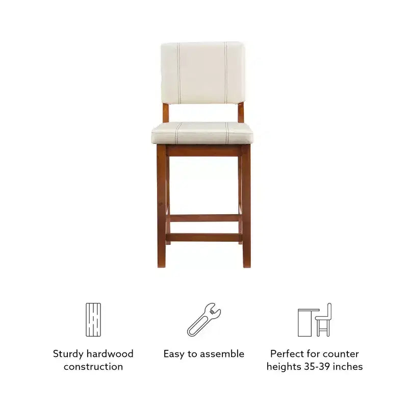 Tabouret de bar 24 Milano de hauteur comptoir - Linon
