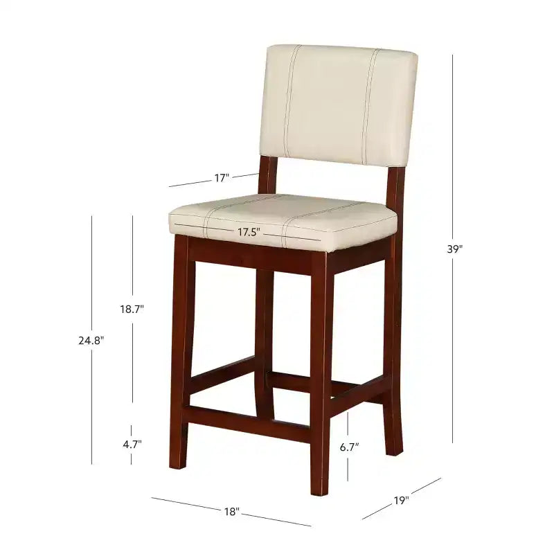 Tabouret de bar 24 Milano de hauteur comptoir - Linon