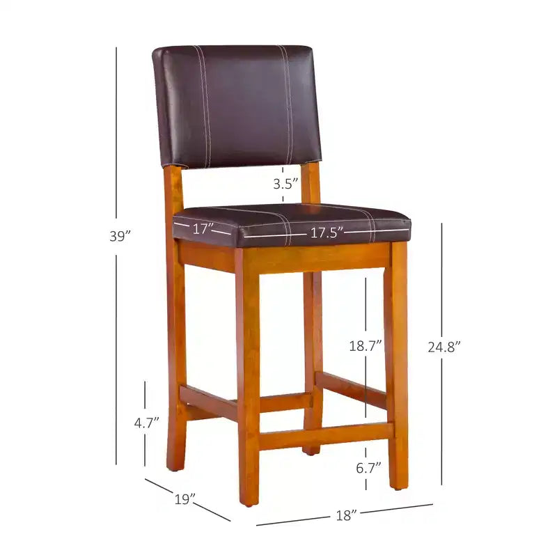 Tabouret de bar 24 Milano de hauteur comptoir - Linon