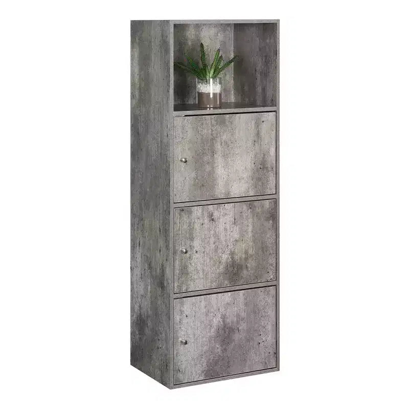 Meuble à trois portes avec casiers de rangement et étagère Breighton Home VersaStorage