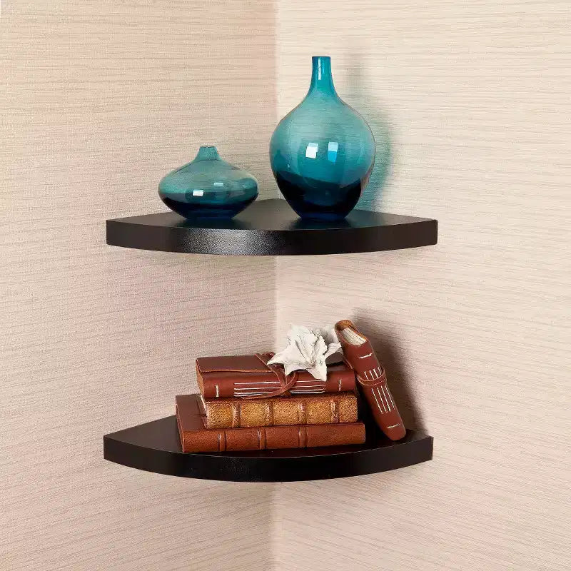 (Lot de 2) Étagères d'angle flottantes radiales de 29,2 x 3,8 cm - Danya B.