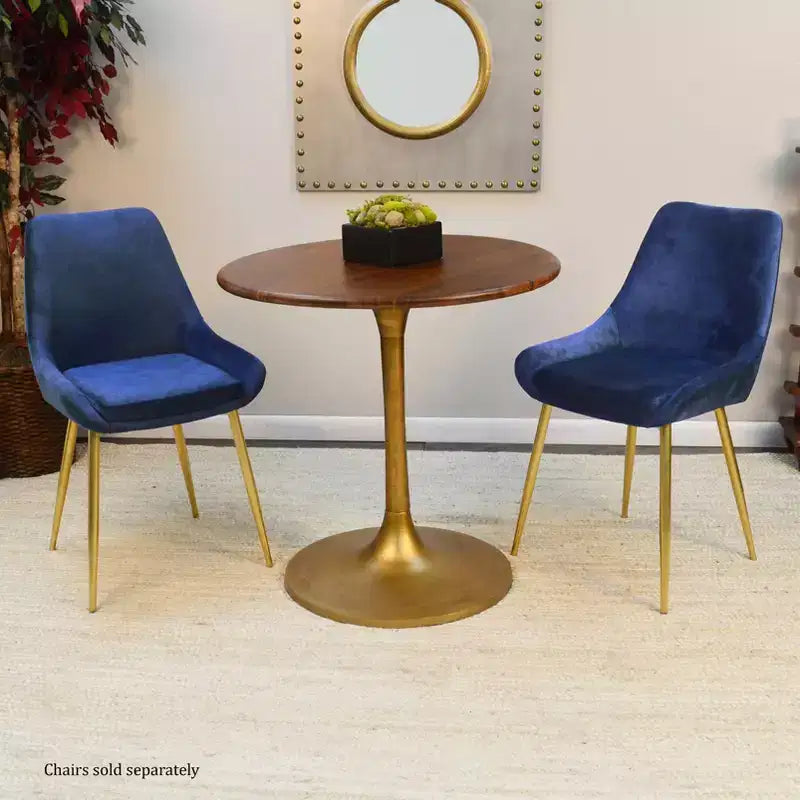 Carolina Living Table à Manger Ronde avec Plateau en Bois 30 Somerset