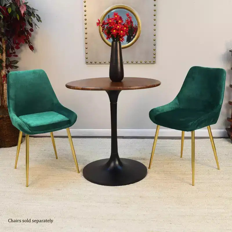 Carolina Living Table à Manger Ronde avec Plateau en Bois 30 Somerset