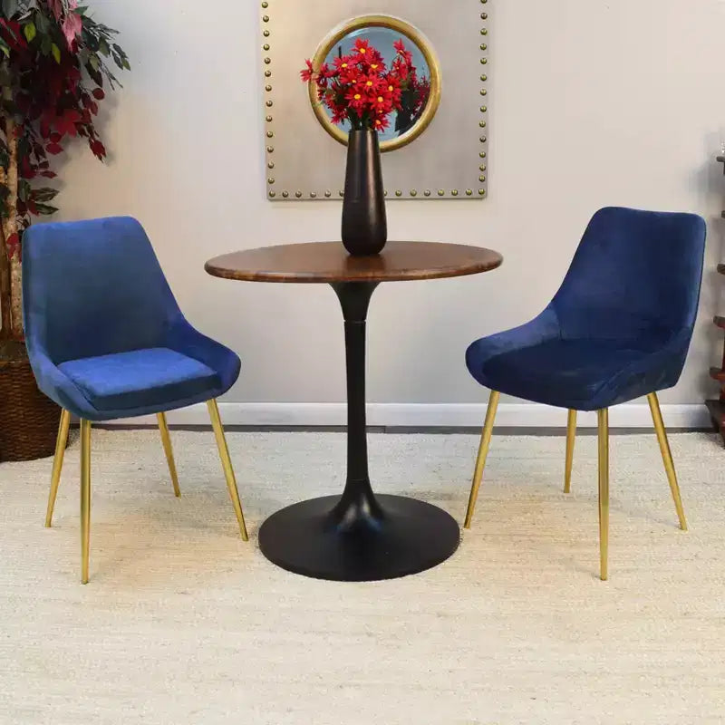 Carolina Living Table à Manger Ronde avec Plateau en Bois 30 Somerset