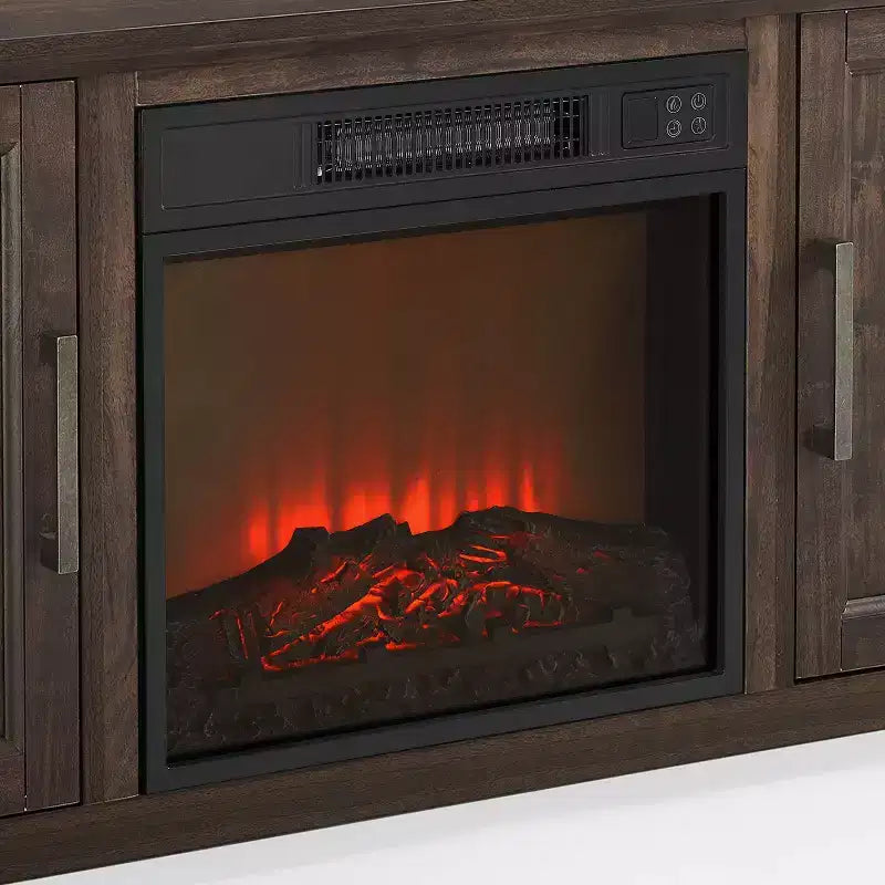 Meuble TV d'angle Camden pour téléviseurs jusqu'à 60 pouces avec cheminée - Crosley