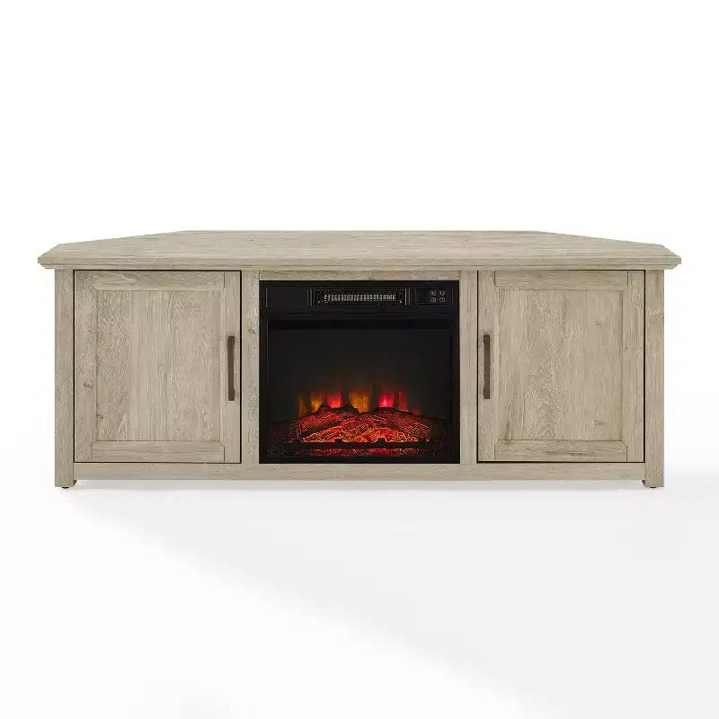 Meuble TV d'angle Camden pour téléviseurs jusqu'à 60 pouces avec cheminée - Crosley