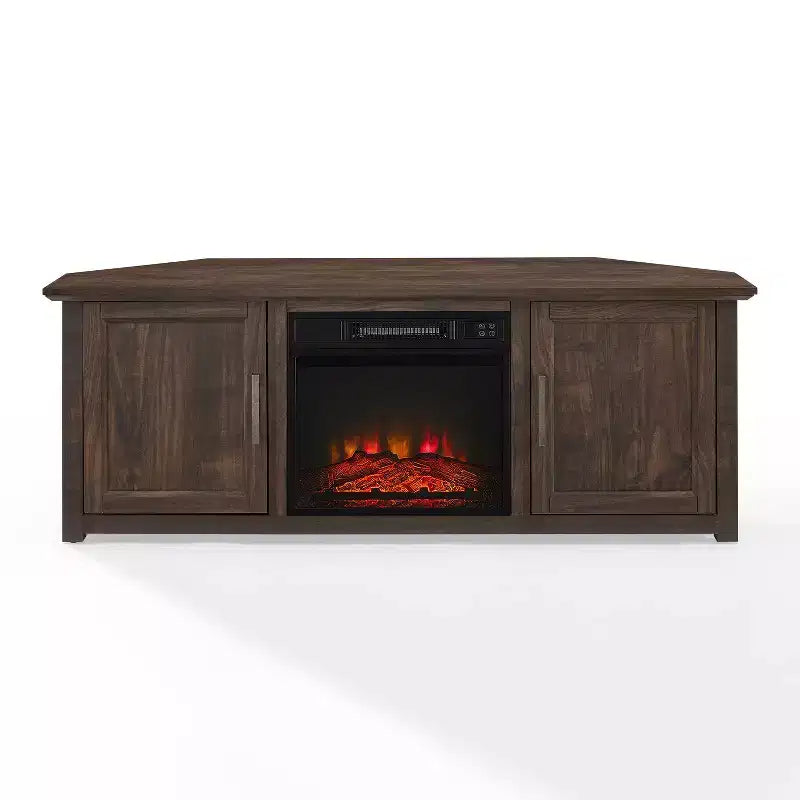 Meuble TV d'angle Camden pour téléviseurs jusqu'à 60 pouces avec cheminée - Crosley
