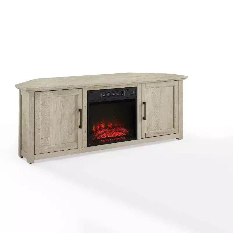 Meuble TV d'angle Camden pour téléviseurs jusqu'à 60 pouces avec cheminée - Crosley