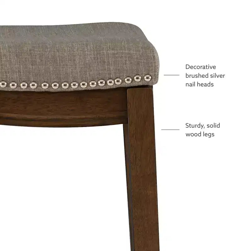 Tabouret de bar sans dossier rustique Claridge - Linon