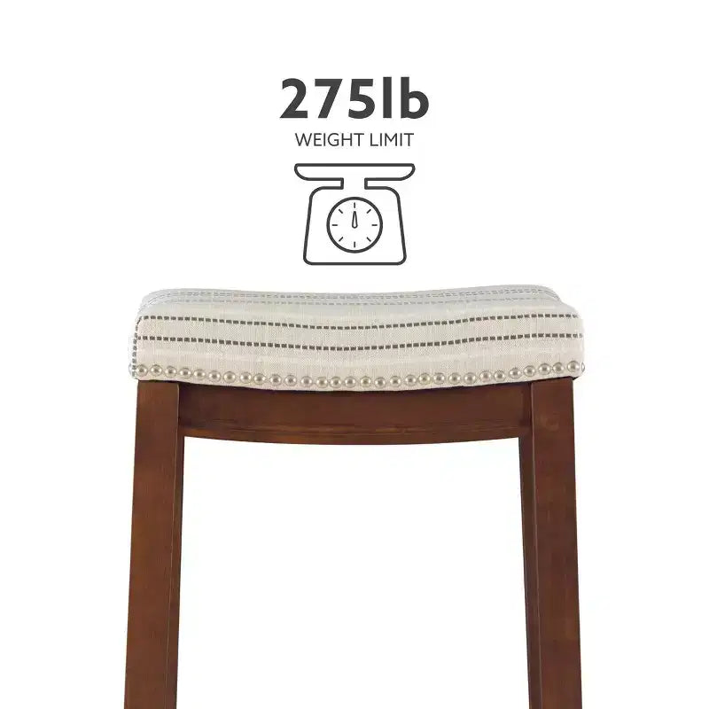 Tabouret de bar sans dossier rustique Claridge - Linon