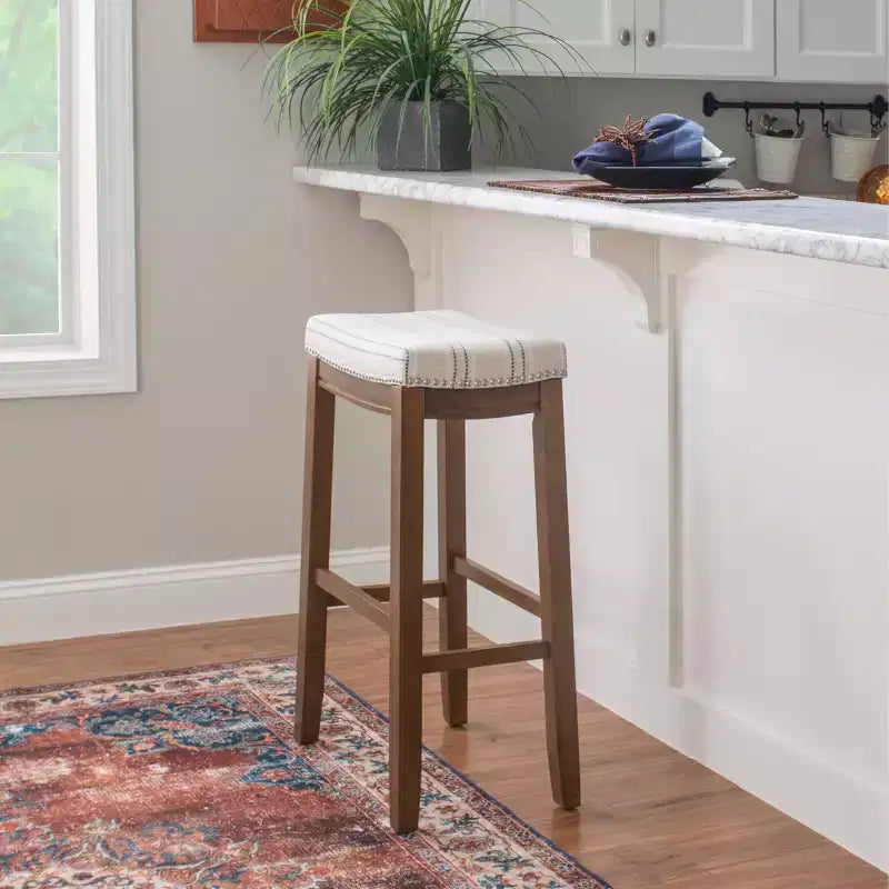 Tabouret de bar sans dossier rustique Claridge - Linon